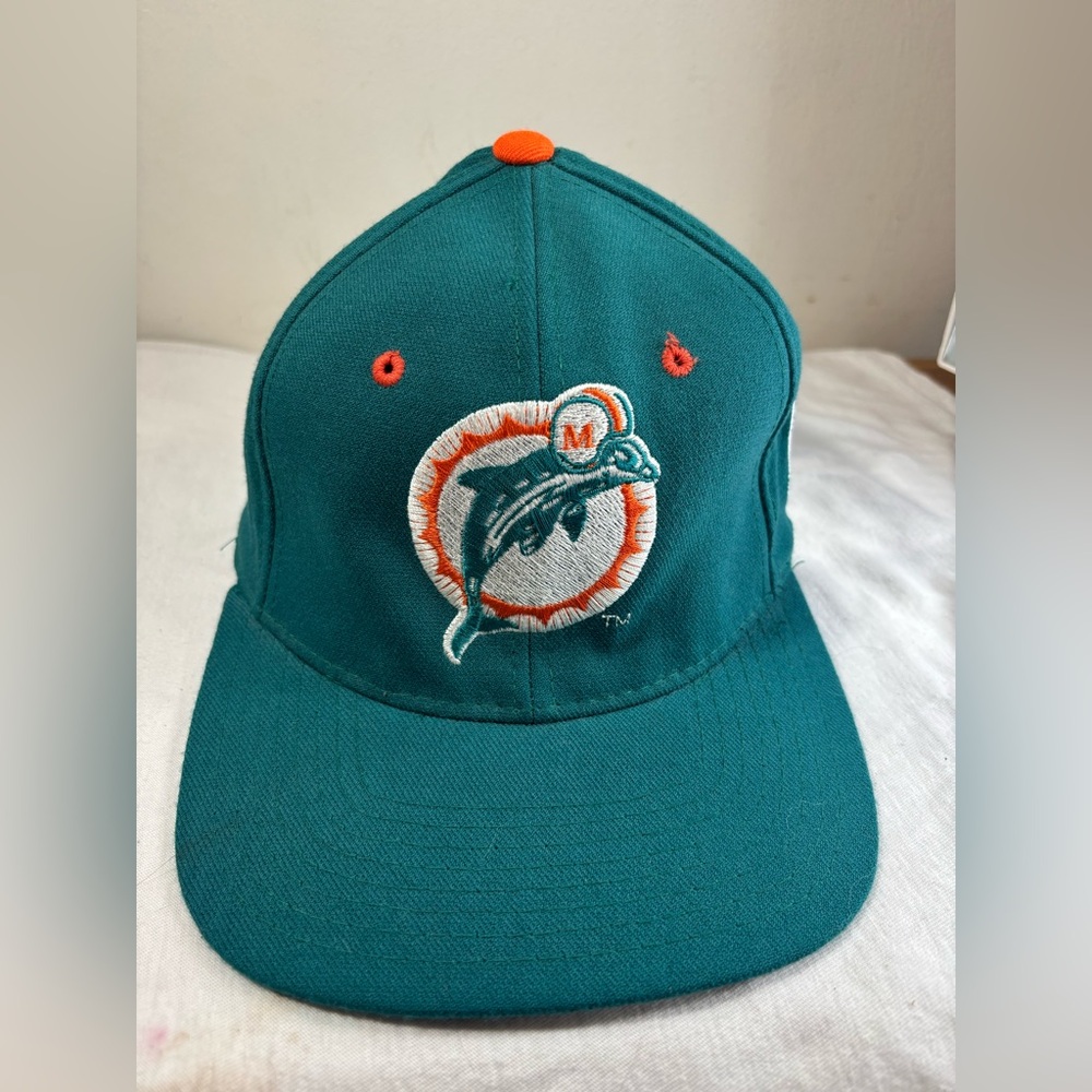 Miami Dolphins Vintage Starter Hat, Bright Green, Orange/White, Great Condition